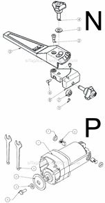 Page G Diagram and Parts List for MK-TX-3  MK Diamond Tile Saw